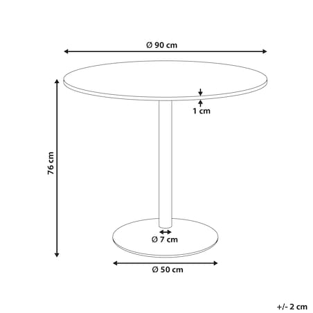 Stół do jadalni TINO Dąb jasny 90 cm 90 cm