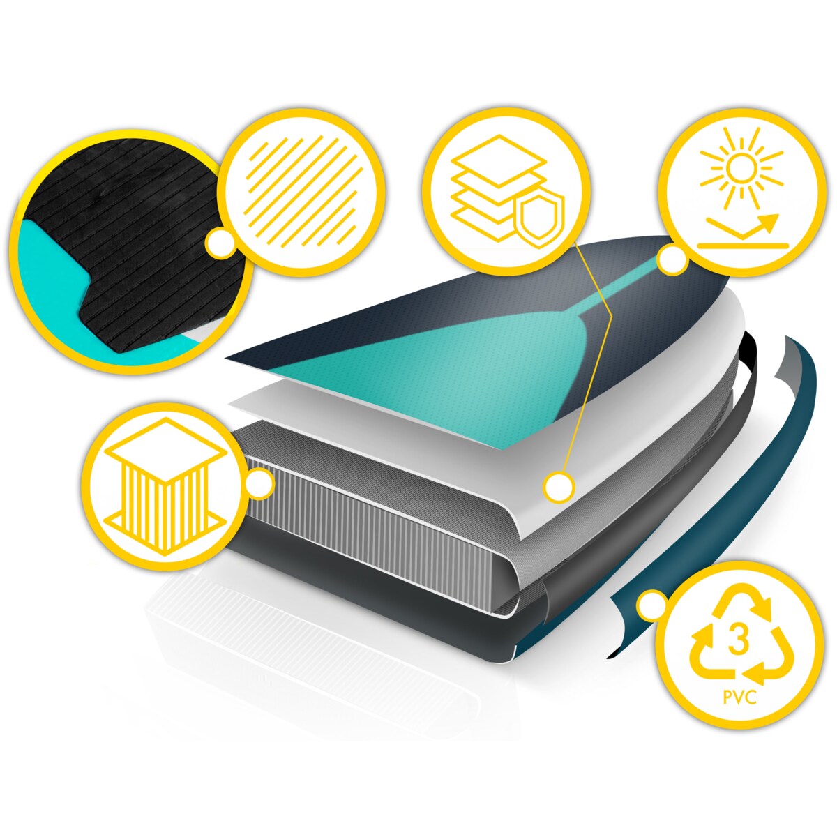 Deska SUP do pływania pompowana Paddle Reefbreak 350cm Neo-Sport ZESTAW