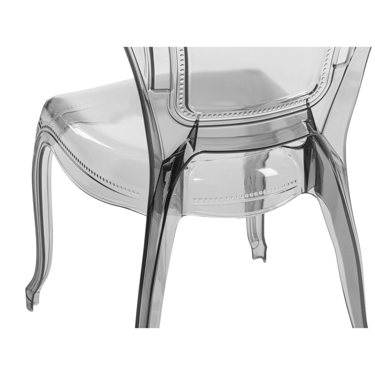 Zestaw 2 krzeseł do jadalni przezroczysty czarny VERMONT