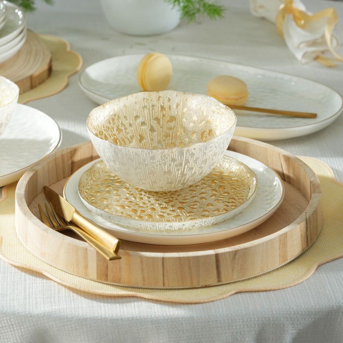 Miseczka szklana 15 cm CASTELLO GOLD