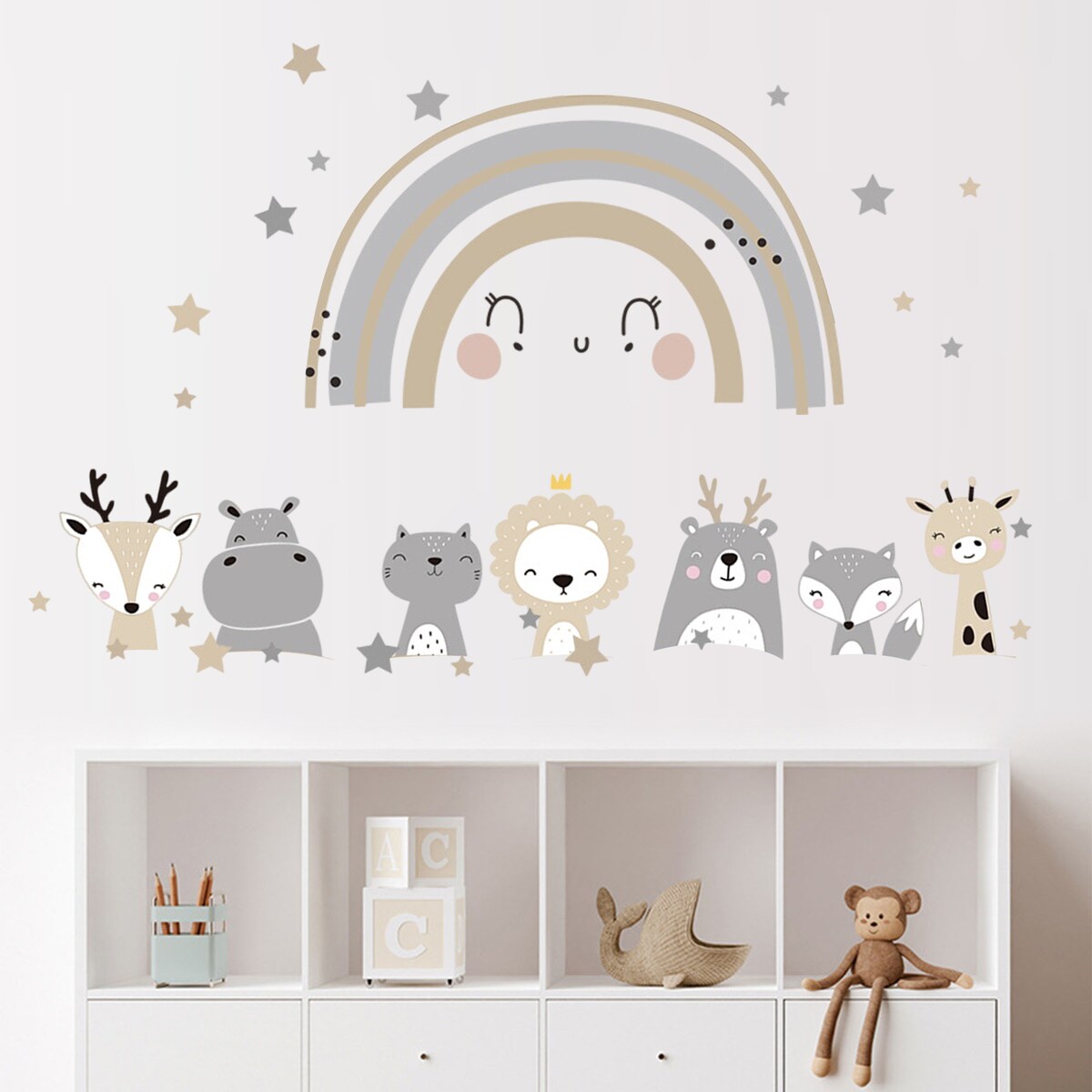 naklejki na ścianę do pokoju dziecka, sipo, zwierzątka