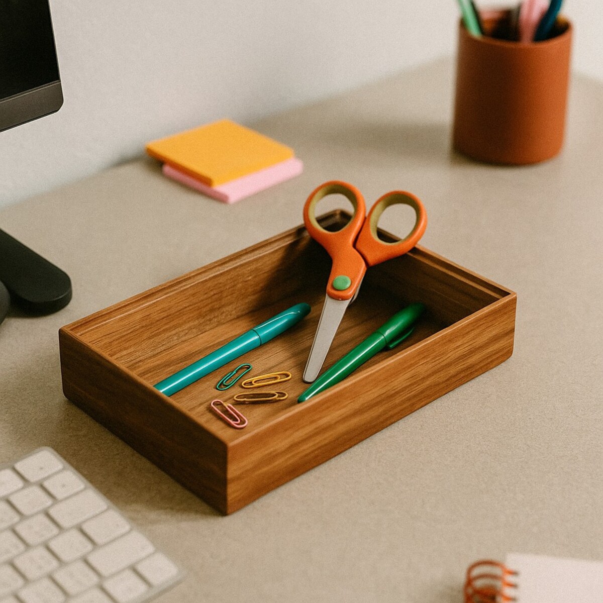 Drewniany organizer na biurko HEDO do szuflady, 23,5 x 15 x 5 cm
