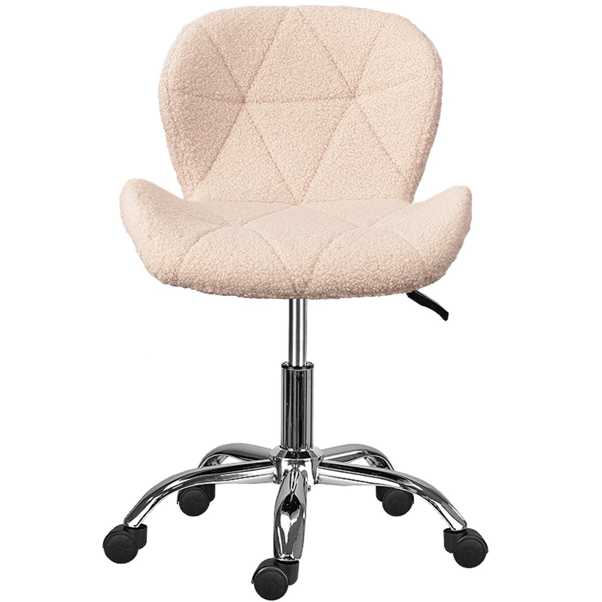 Fotel do biura obrotowy nowoczesny beżowy