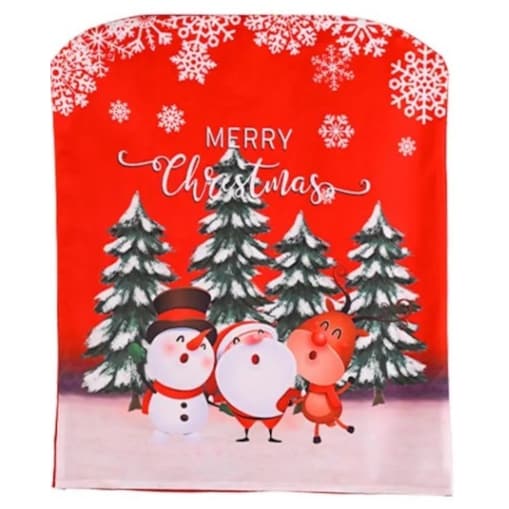 Pokrowiec Na Krzesło Ozdoba Świąteczna Mikołaj Bałwan Renifer