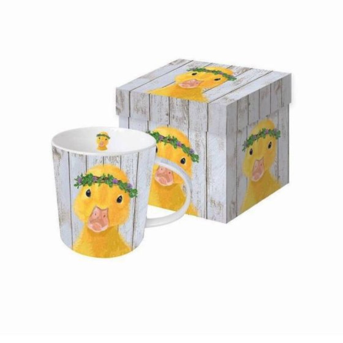 Wielkanocny kubek (350 ml) Kaczuszka Chloe w ozdobnym pudełku PPD