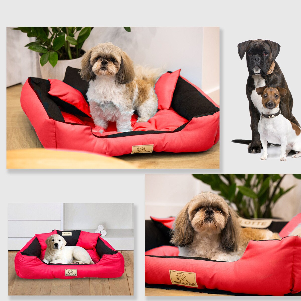 Legowisko Dla Dużego Psa 130X105 Cm Posłanie Kanapa Z Miejscem Na Imię Wodoodporne