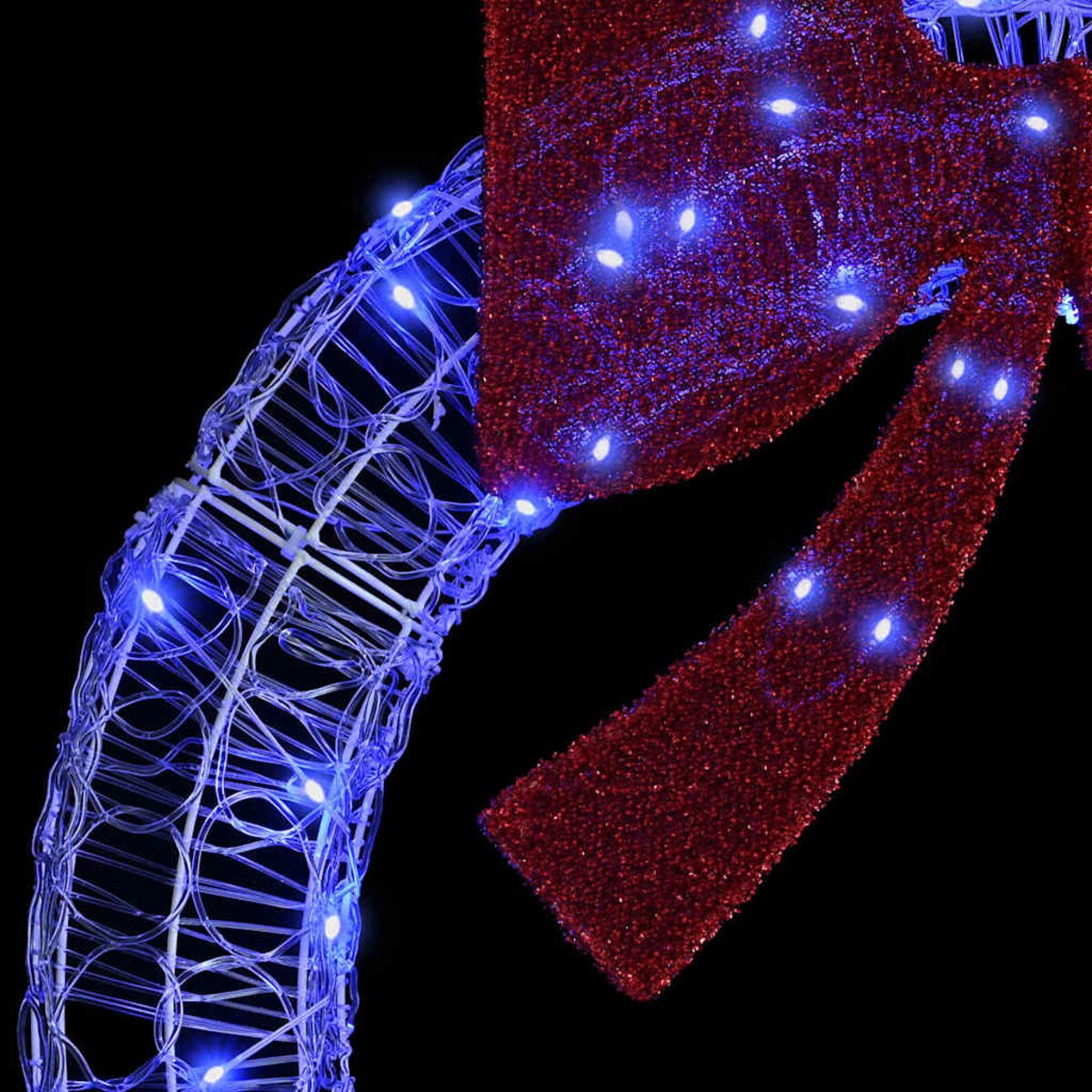 vidaXL Wianek z 60 diodami LED Niebieski 75 cm Akryl