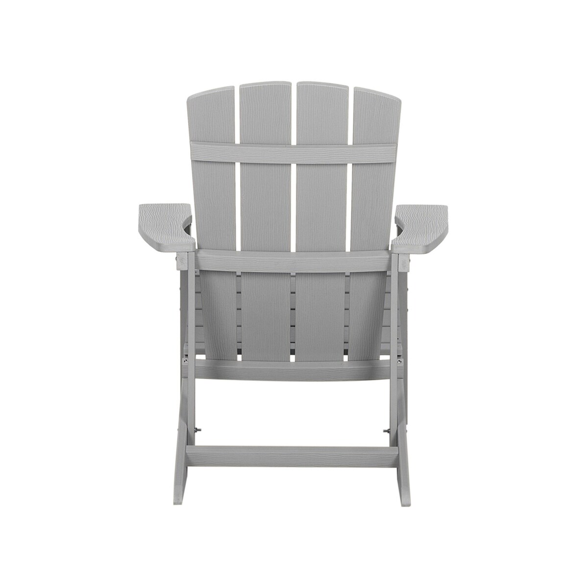 Krzesło ogrodowe z podnóżkiem jasnoszare ADIRONDACK