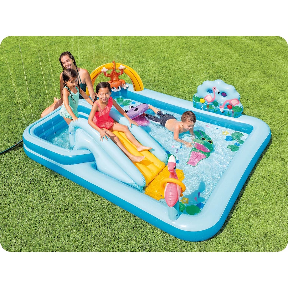 Plac zabaw basen dmuchany zjeżdzalnia Intex 57161