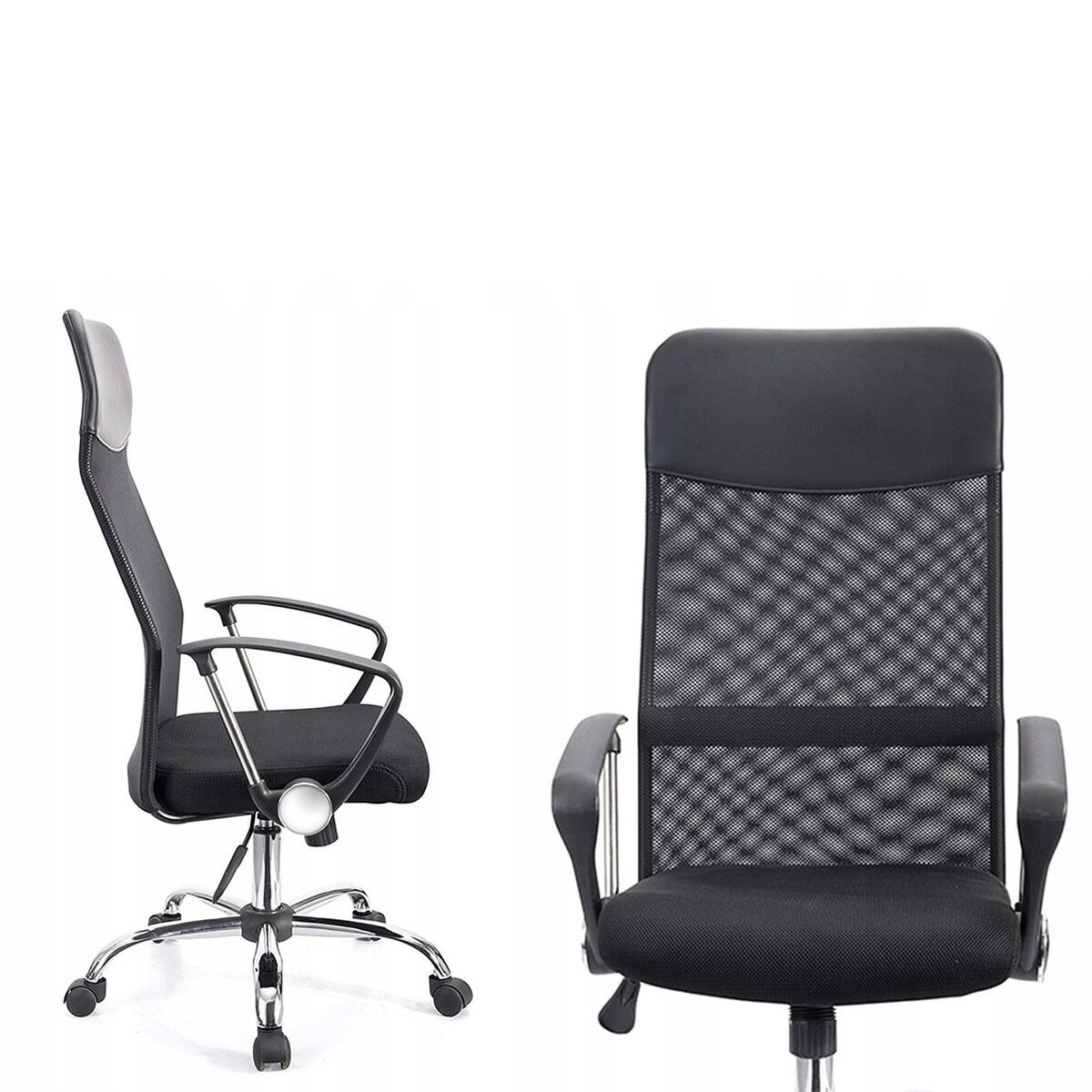 ERGONOMICZNY FOTEL OBROTOWY W KOLORZE CZARNYM