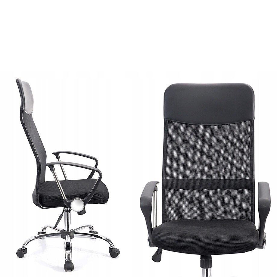 ERGONOMICZNY FOTEL OBROTOWY W KOLORZE CZARNYM