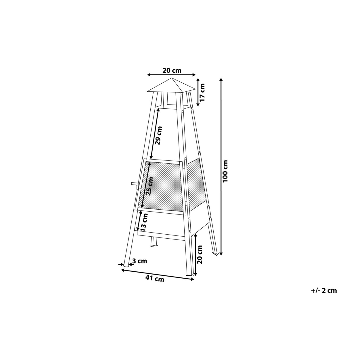 Palenisko ogrodowe stalowe czarne YASUR