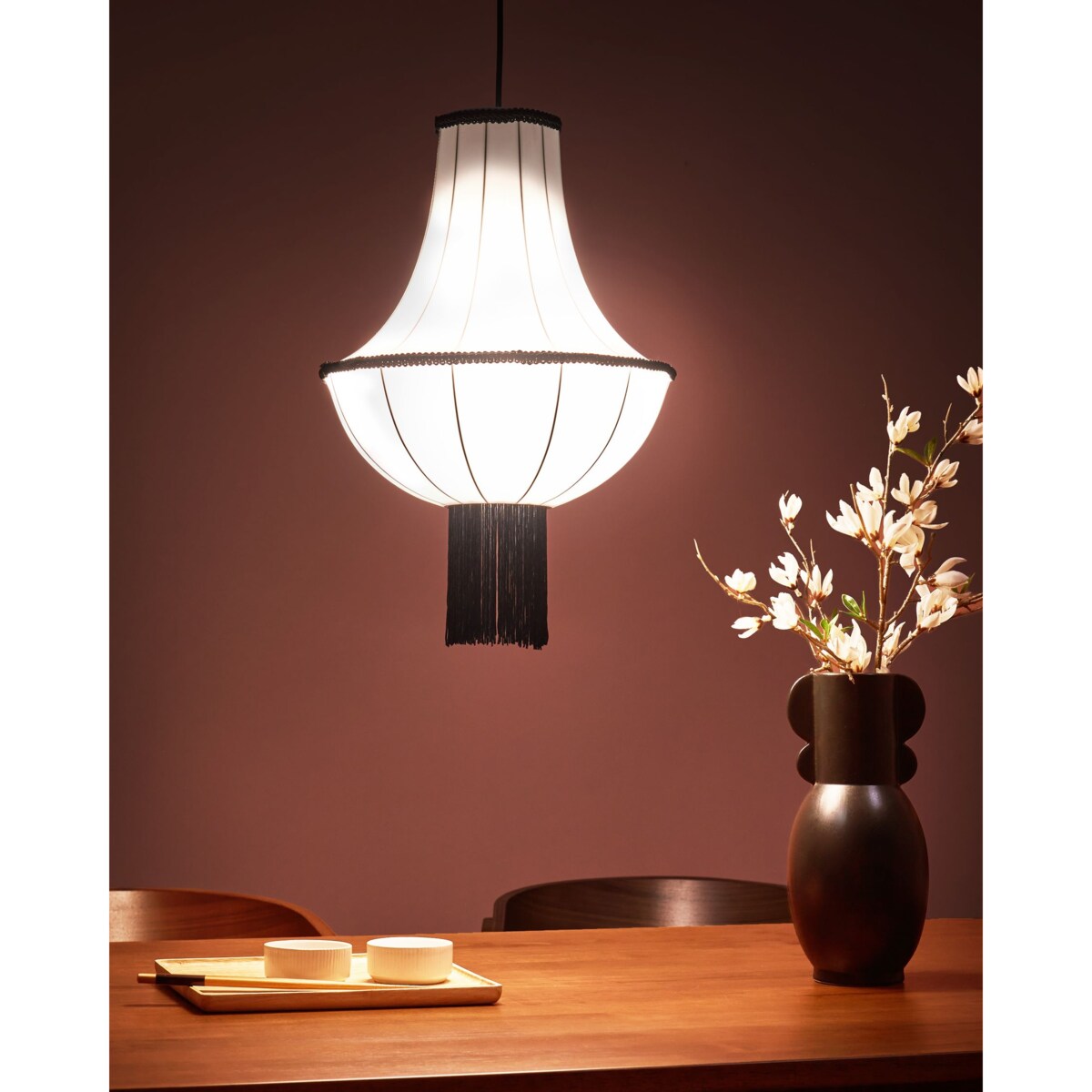 Lampa wisząca ARAGUA Materiał syntetyczny Biały