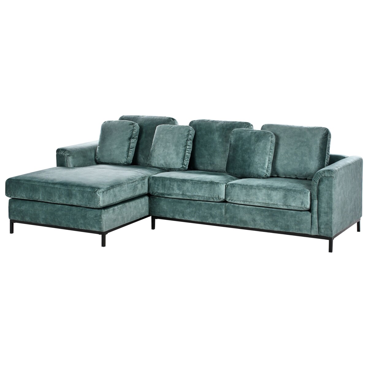 Narożnik prawostronny welurowy lazurowy OSLO