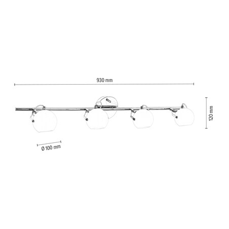 Lampa Sufitowa BRITOP Lighting 4xLED 3W Chrom i Białe Szkło, Minimalistyczny Design od Polskiego Producenta, 1 szt.