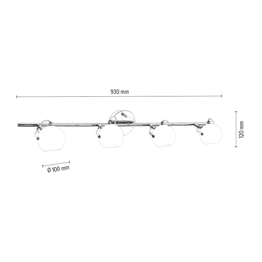 Lampa Sufitowa BRITOP Lighting 4xLED 3W Chrom i Białe Szkło, Minimalistyczny Design od Polskiego Producenta, 1 szt.