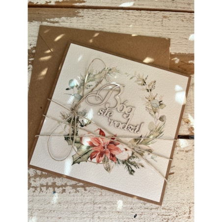 Kartka świąteczna ręcznie robiona na Boże Narodzenie