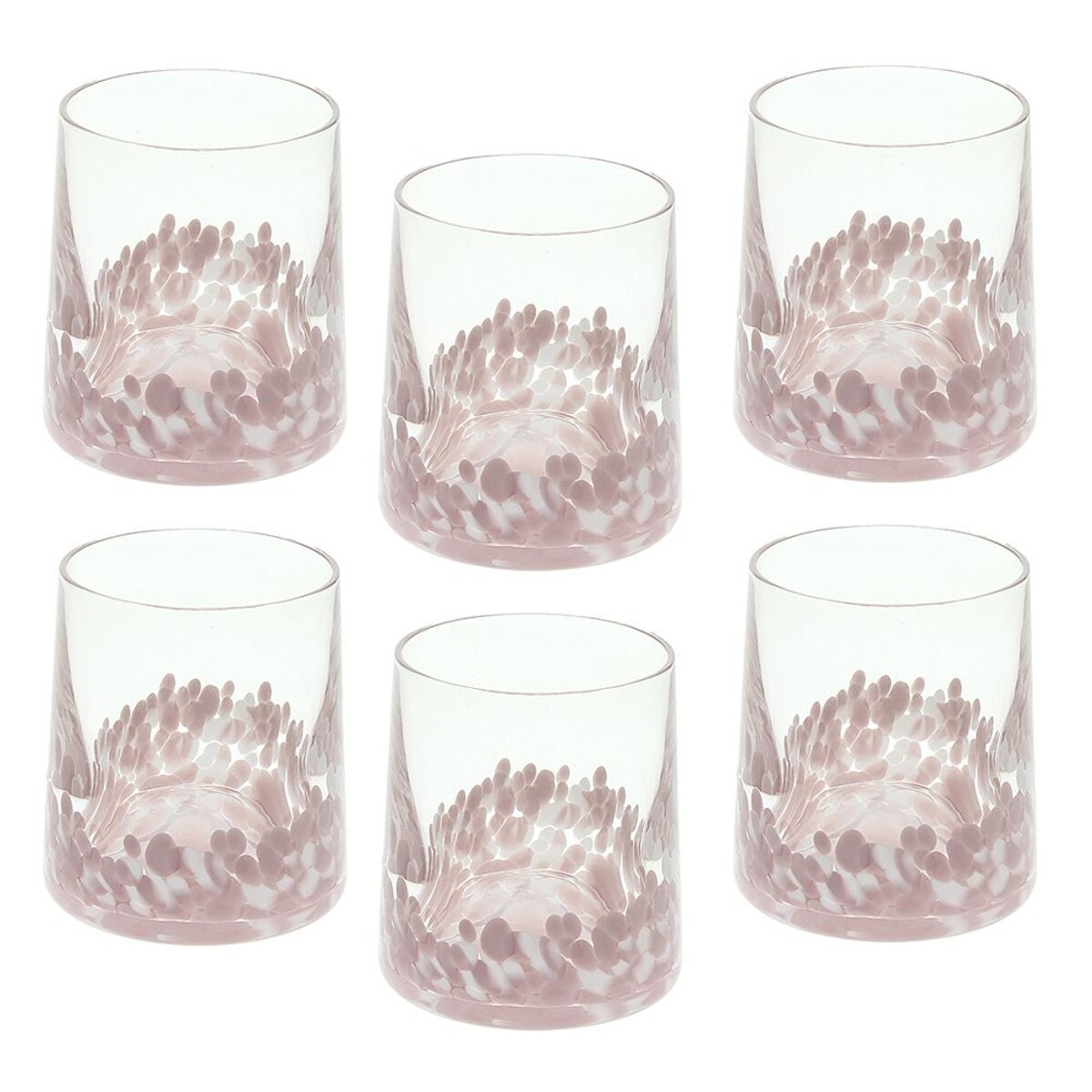 Tognana Venezia Komplet 6 Szklanek Różowych 300 ml