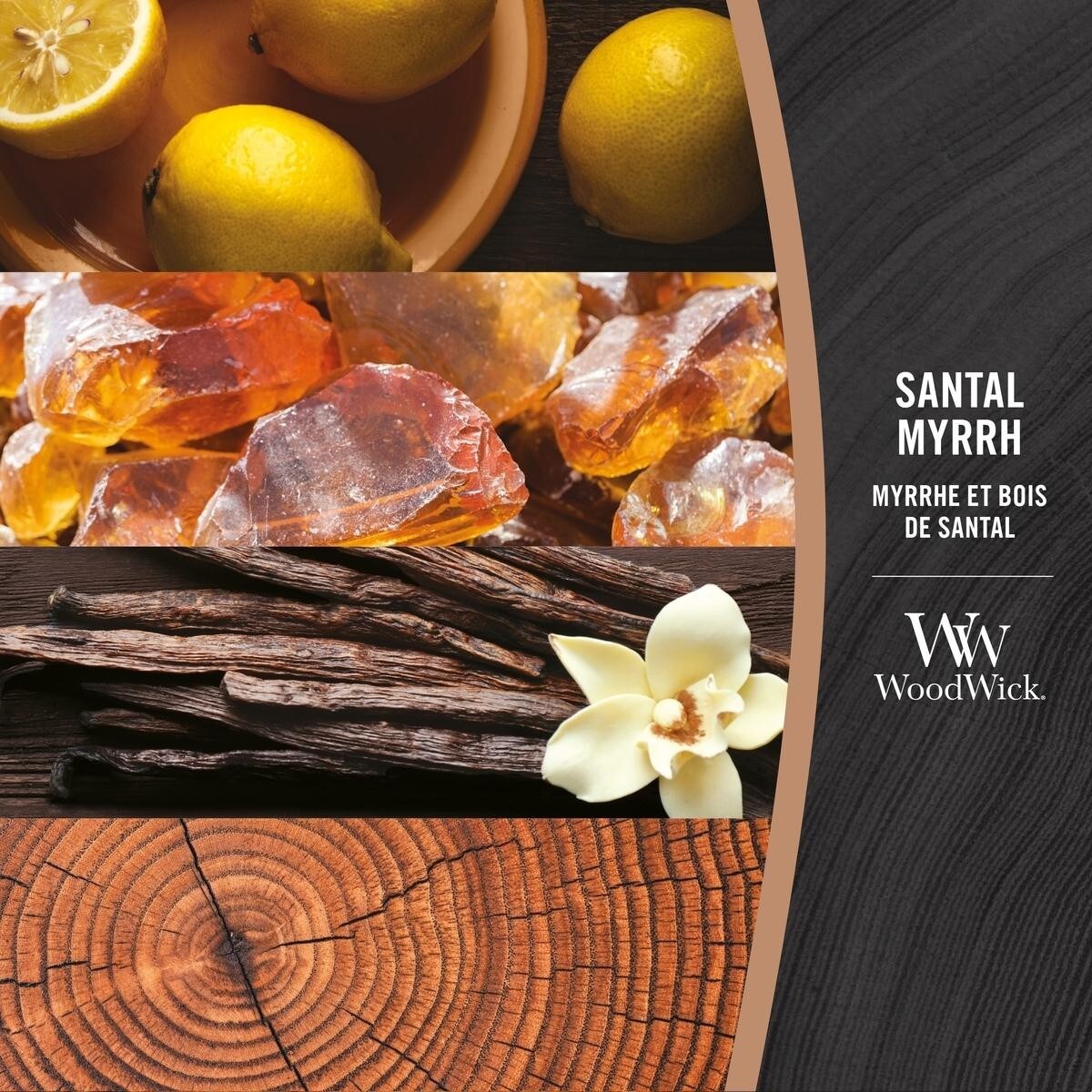 WoodWick świeca duża SANTAL MYRRH