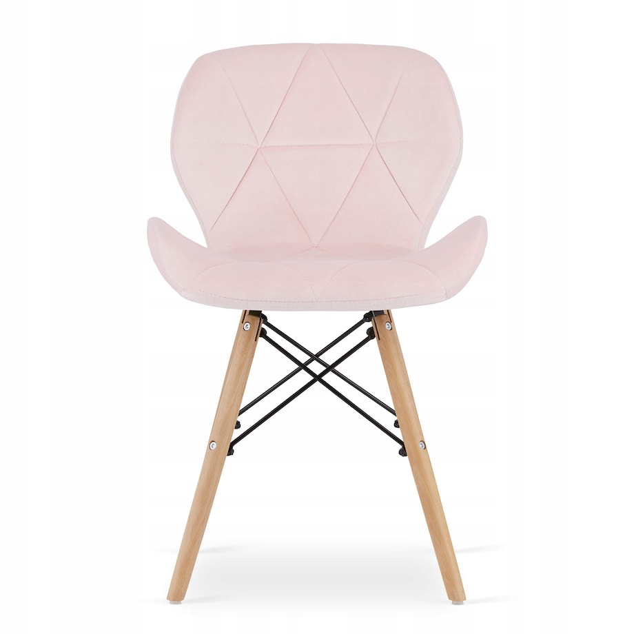 Zestaw Stół Do Jadalni Kuchni Salonu Biura Prostokątny Adria 120X80 Biały + 4 Krzesła Lago Różowe