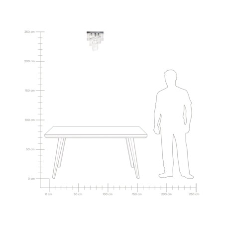 Żyrandol kryształowy 35 cm srebrny ESMELLE