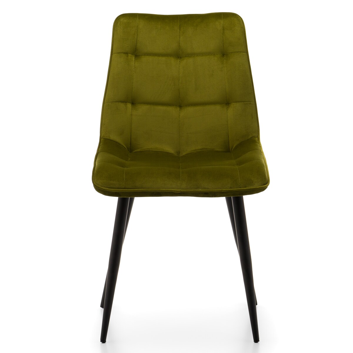 Krzesło tapicerowane welurowe CHIC velvet oliwkowy do salonu jadalni