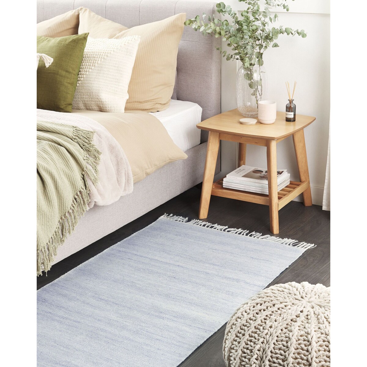 Dywan 80 x 150 cm jasnoniebieski MALHIA