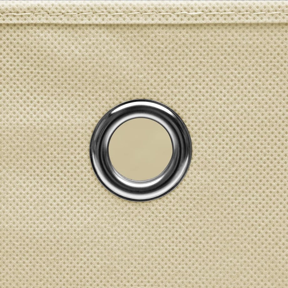 vidaXL Pudełka z pokrywami, 10 szt., 28x28x28 cm, kremowe