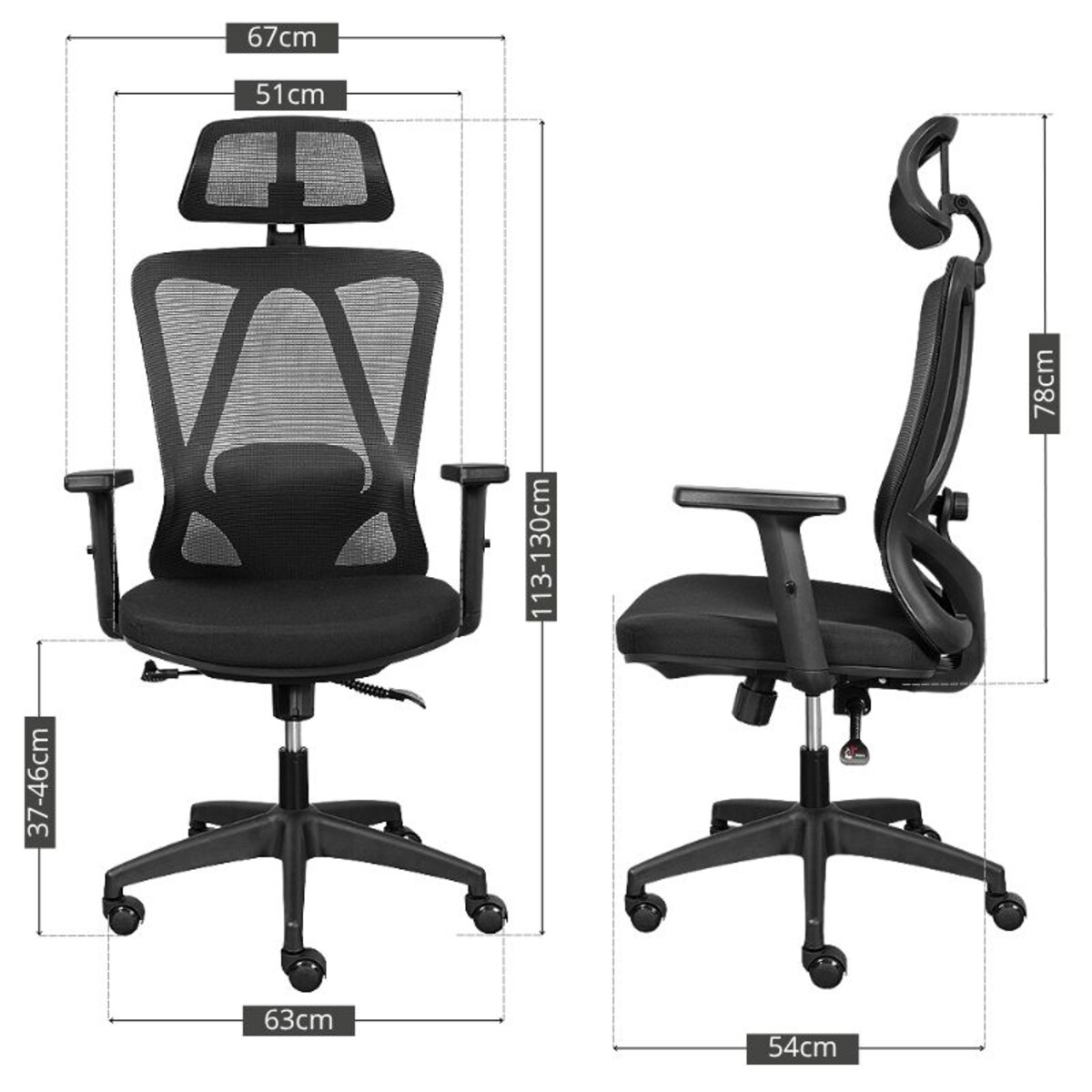 Krzesło biurowe fotel obrotowy ergonomiczny regulowany K30