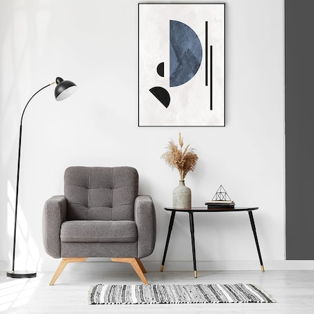 plakat blue geometric 2 30x40 cm