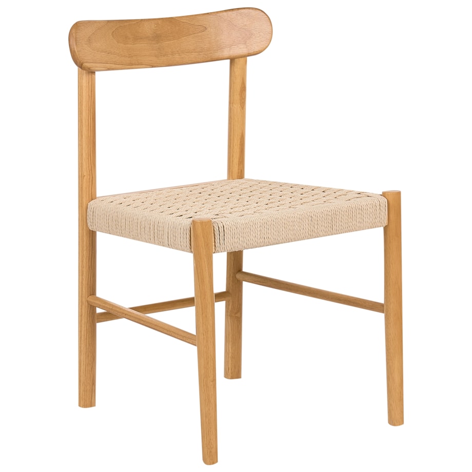 Zestaw 2 krzeseł do jadalni EAGAN Drewno Brązowy/ beżowy