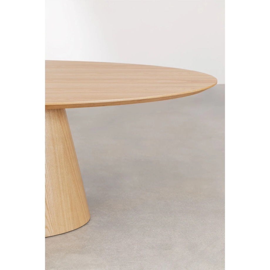 Owalny stół do jadalni jesionowy Aura 120x220 cm