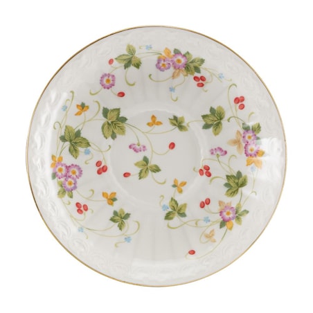 VILLA ITALIA Filiżanka do herbaty porcelanowa 180 ml ze spodkiem WALENCJA Ivory