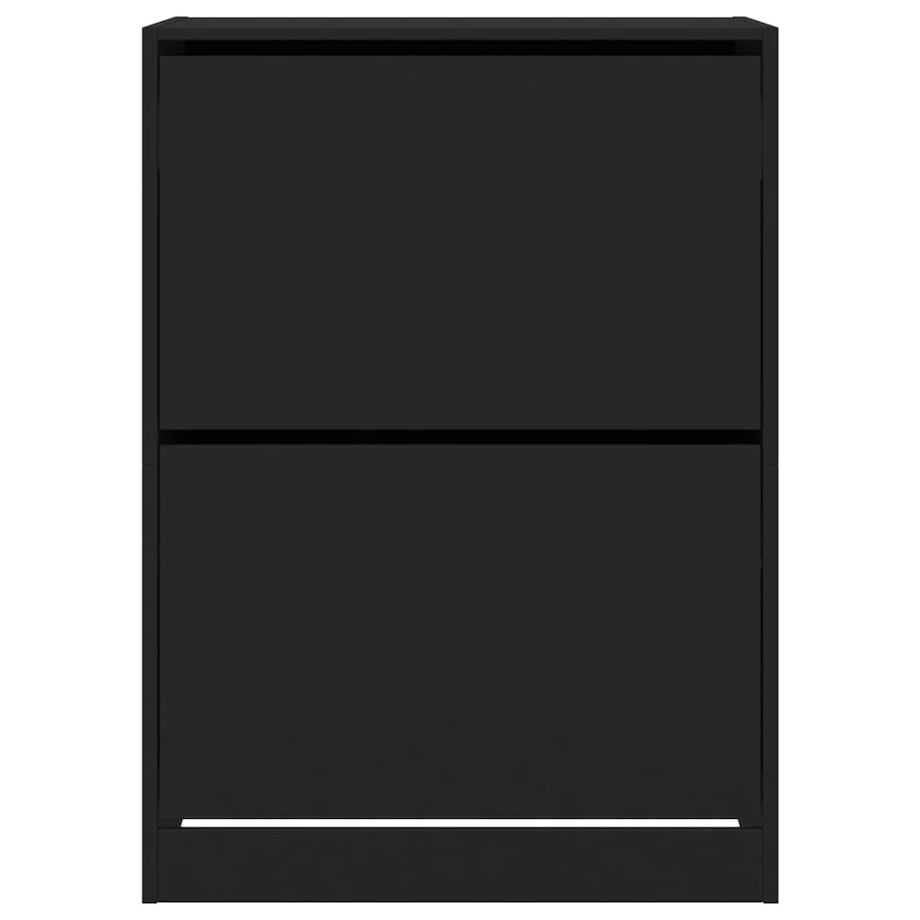 vidaXL Szafka na buty z 2 uchylanymi szufladami, czarna, 80x42x108 cm