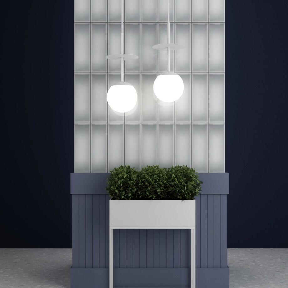 PLAAT A biała sufitowa lampa wisząca