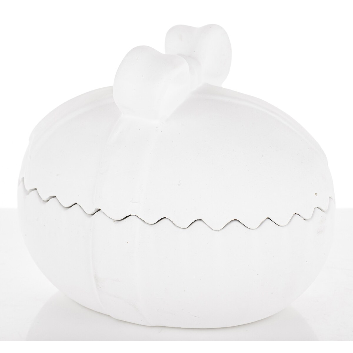 Dekoracja - jajko ceramiczne 13x16x12,5 cm otwierany szary pojemnik