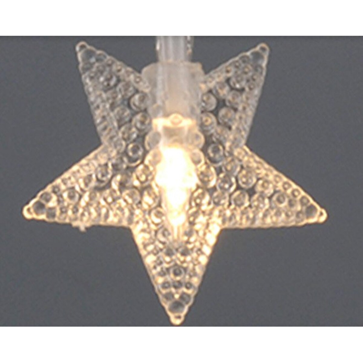 Łańcuch świetlny 10 LED z motywem gwiazdek, ciepłe światło