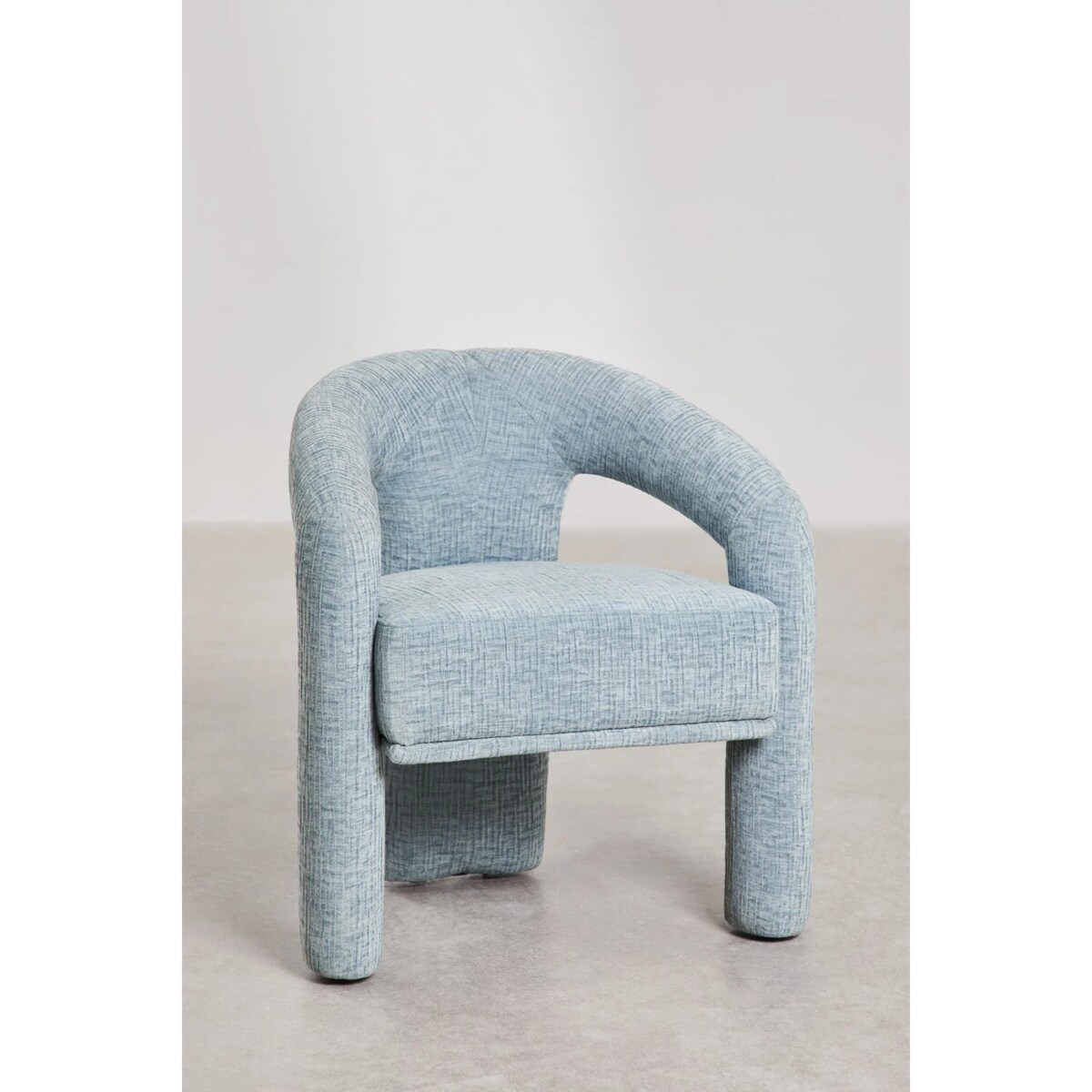 Krzesło do jadalni tapicerowane Greca błękitne