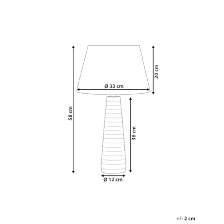 Lampa stołowa ceramiczna srebrna VILNIA
