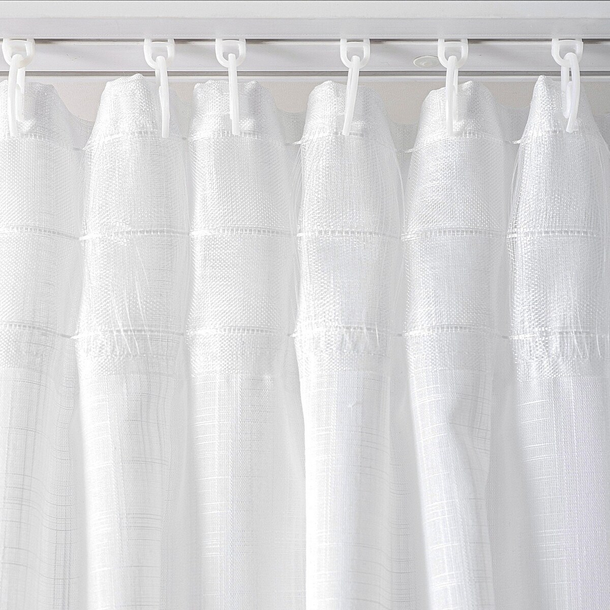 Zasłona na taśmie marszczącej półprzezroczysta biała 140 x 280 cm 1 szt. 140x280 biały