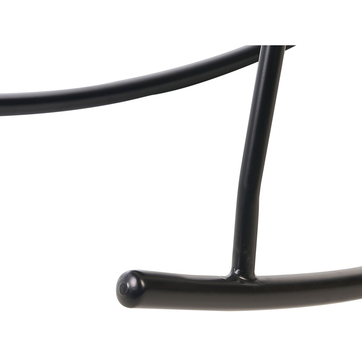 Fotel bujany boucle kremowy z czarnym ANASET