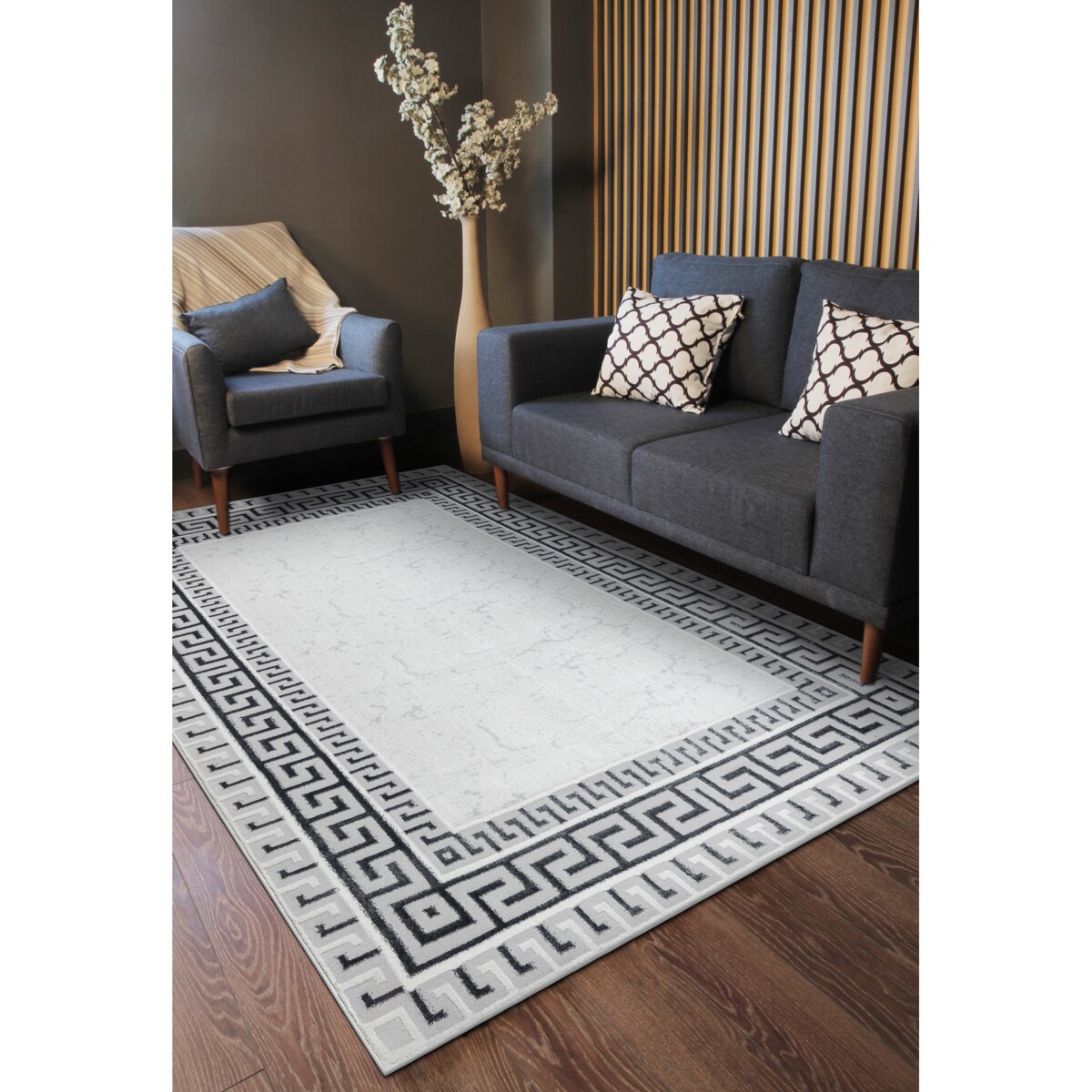 Dywan ALLURE 1960 Grecki klucz, ramka - 280x370 cm