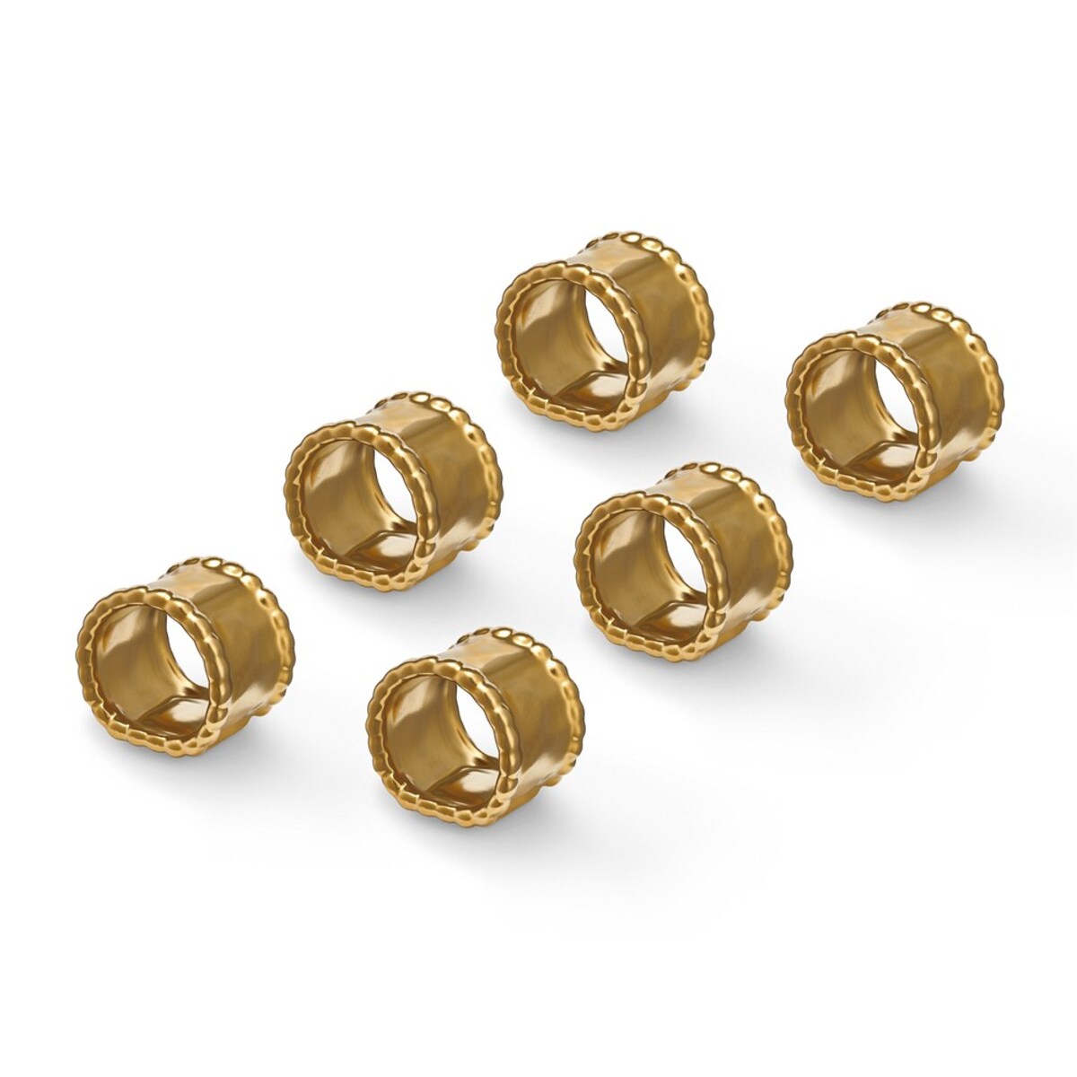 VILLA ITALIA Obrączki na serwetki złote porcelanowe 6 sztuk MESTIERE GOLD