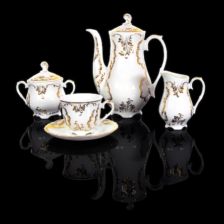 Garnitur do kawy dla 6 osób 15 el. Rococo Anna 7830