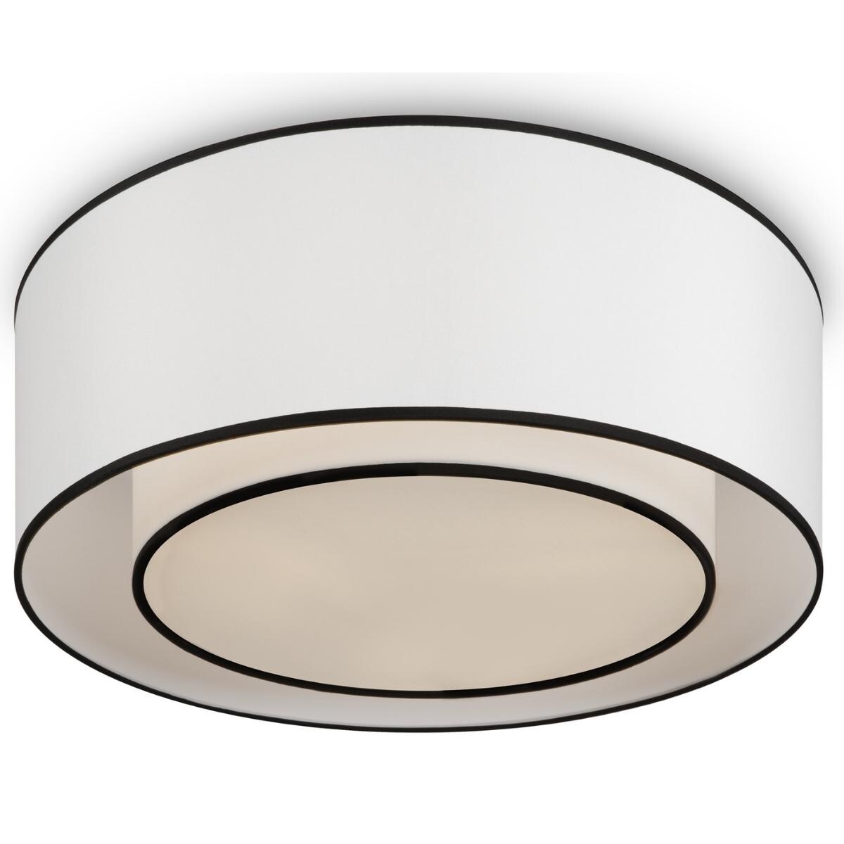 Plafon okrągły Bergamo MOD613CL-03W Maytoni abażurowy biały czarny