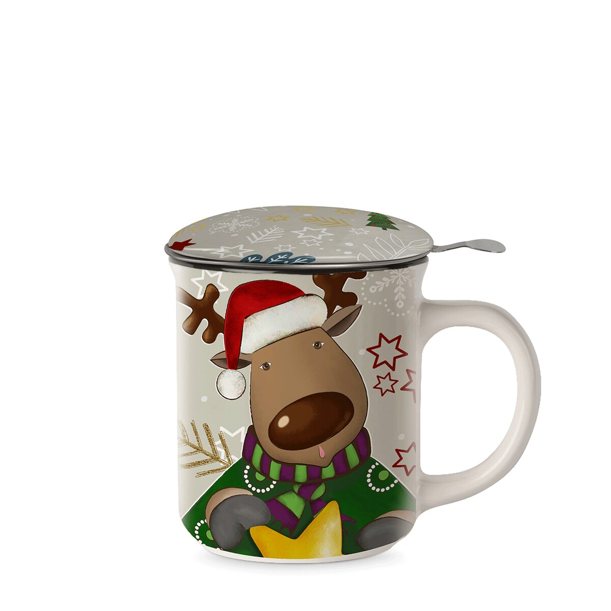 Kubek z zaparzaczem Renifer 390 ml - Egan Italy