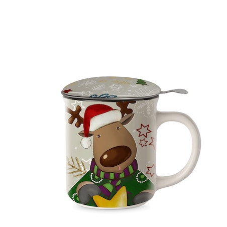 Kubek z zaparzaczem Renifer 390 ml - Egan Italy