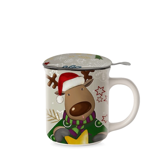 Kubek z zaparzaczem Renifer 390 ml - Egan Italy