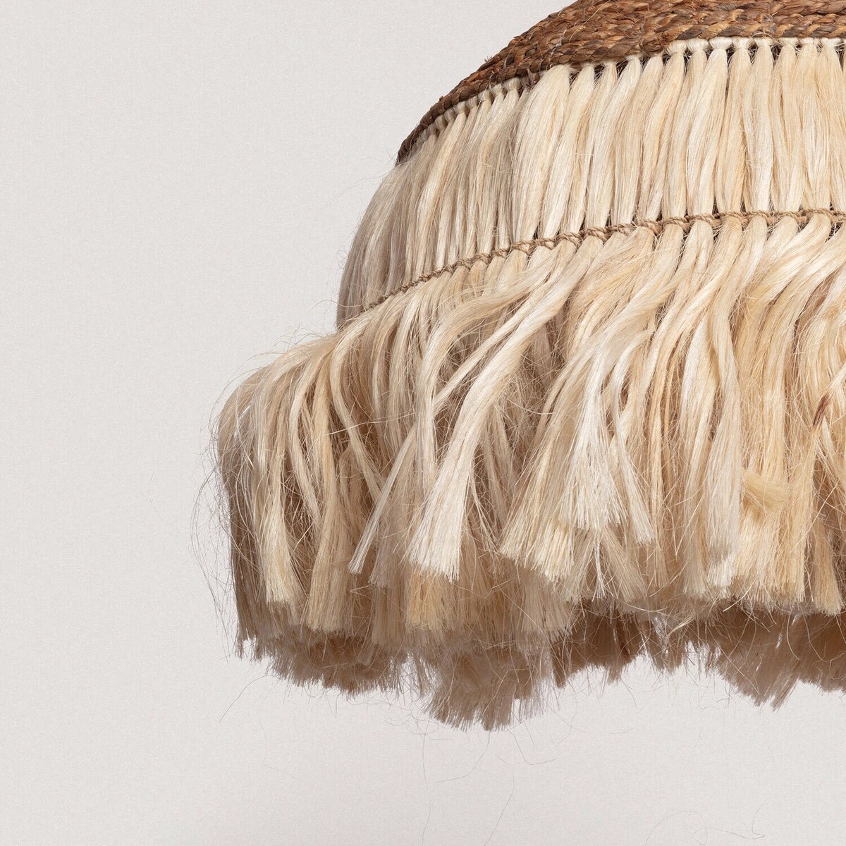 Lampa wisząca rattanowa naturalna Iluzza Ø40