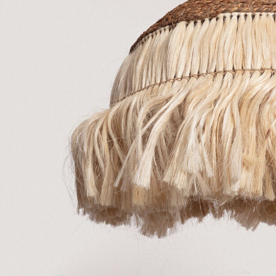 Lampa wisząca rattanowa naturalna Iluzza Ø40